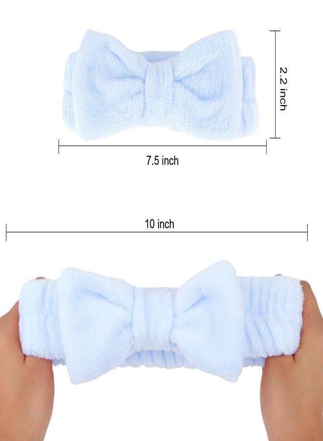 KIUEZIR Skincare Headband for Women Girls, 6 Pack Non Slip Elastic Headbands for Women, Spa Headband for Washing Face, Fashion Hair Accessories(Blue) - Image 2
